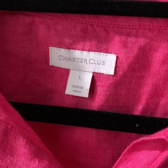 Charter club linen button down shirt size Large new - Picture 5 of 9
